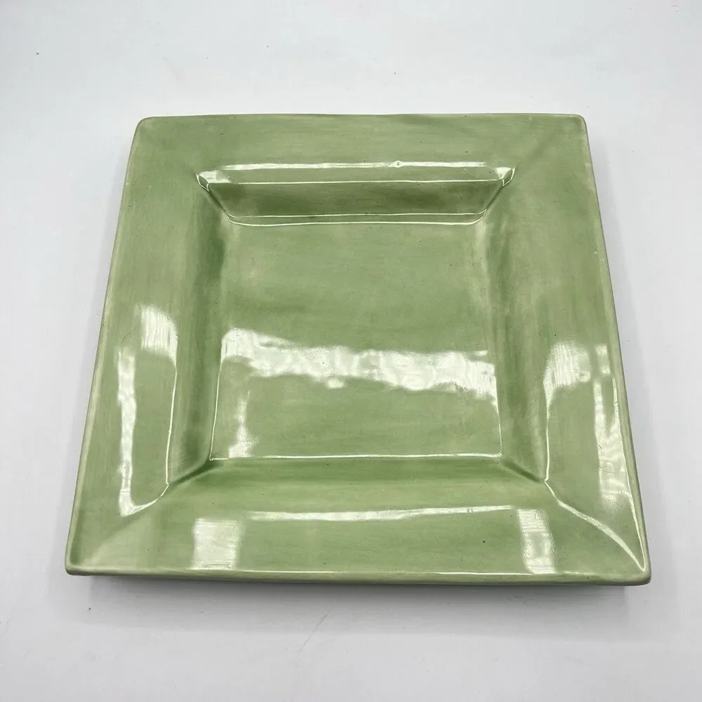 Sausalito Sage Green by Pottery Barn Square Dinner Plate All Sage Green